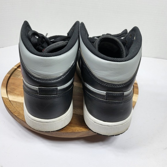 Jordan Air Jordan 1 Mid Mens 9.5 Black Grey Good 554724-096 Shadow Sneakers main image 8